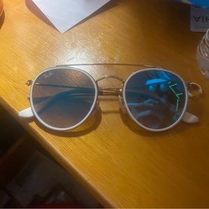 ray bans round double bridge
